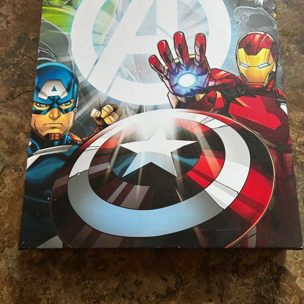 POP Creations Marvel Avengers Wooden Canvas Picture Wall Bedroom Home Decor